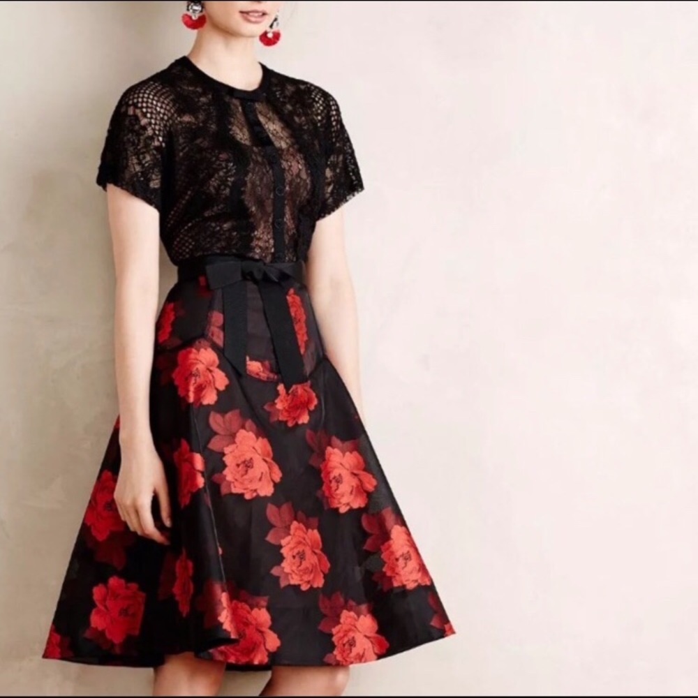 Byron Lars Red Rose Flower 🌹 Dress